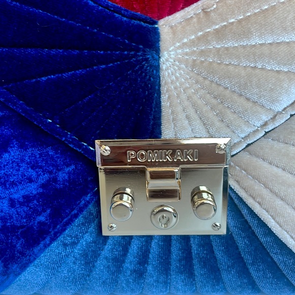 Pomikaki Italian Velvet Handbag in Multicolor - Picture 4 of 6
